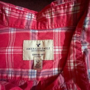 American eagle salmon button down shirt long sleeve hardly worn